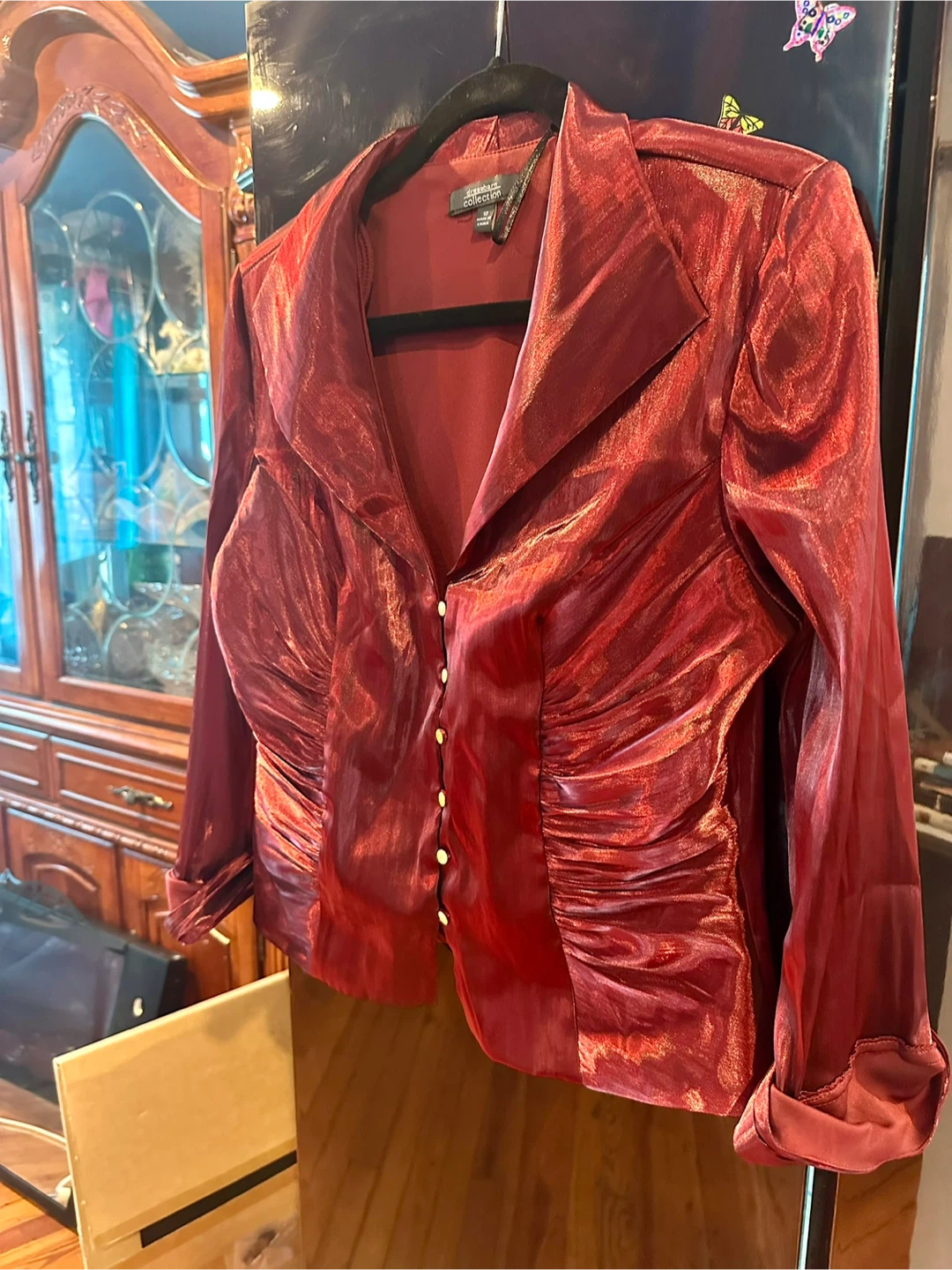 Dressbarn Collection Red Blazer Size 12 - photo 2
