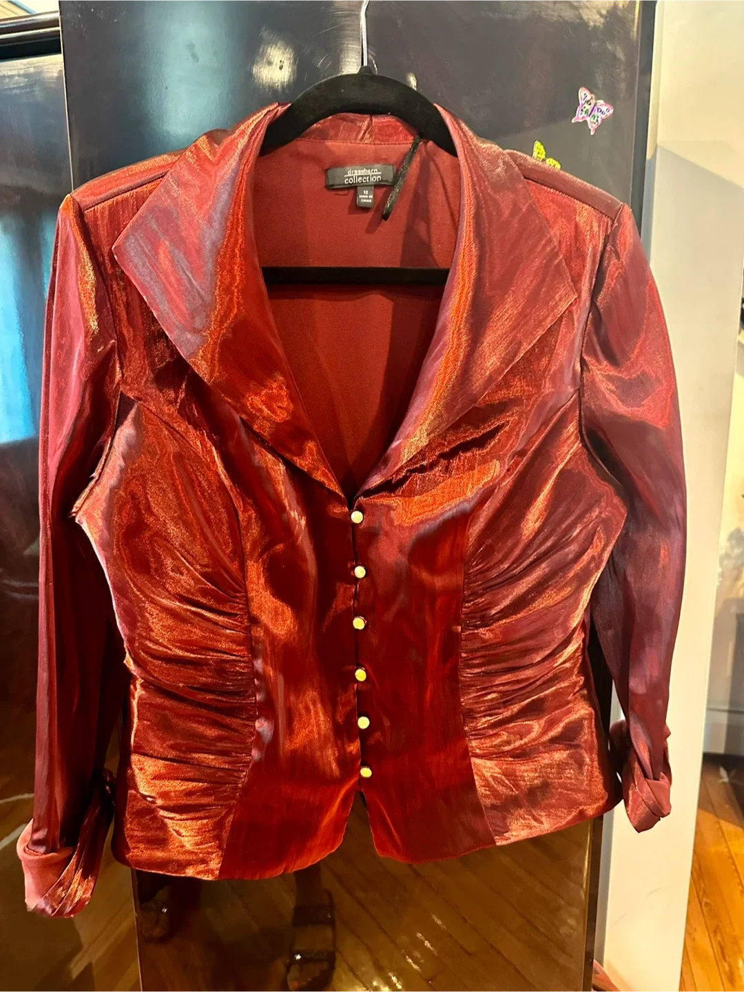 Dressbarn Collection Red Blazer Size 12 thumbnail