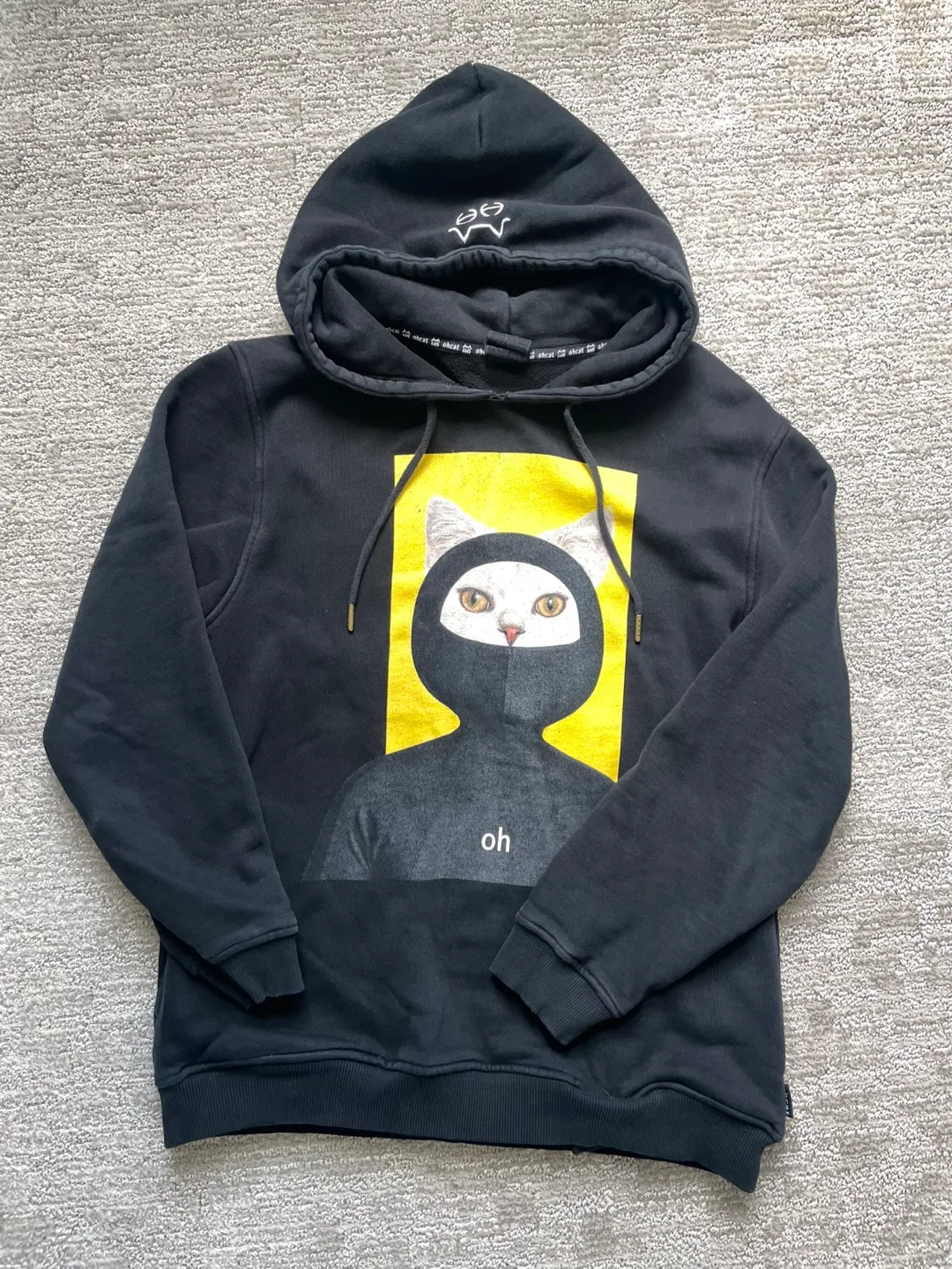 Sacai Black Hoodie with Cat Graphic image indicator(6)