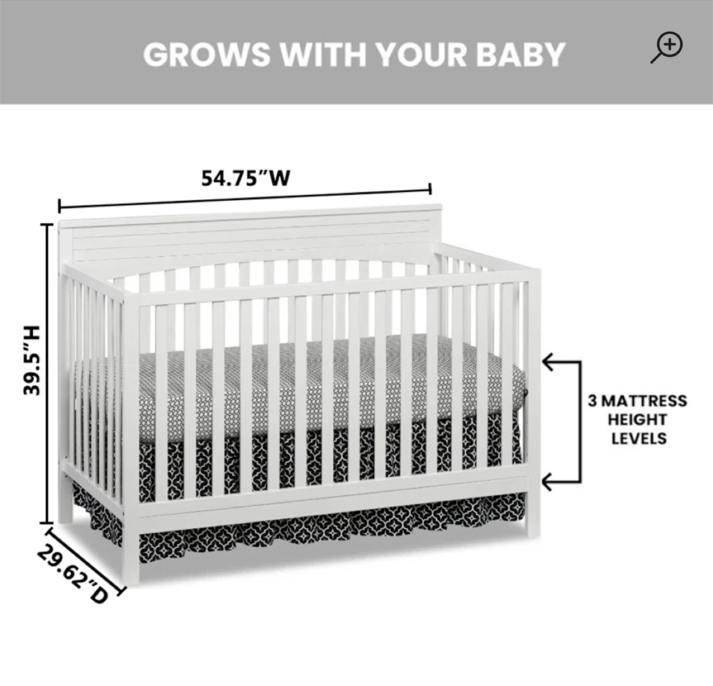 White Baby Crib