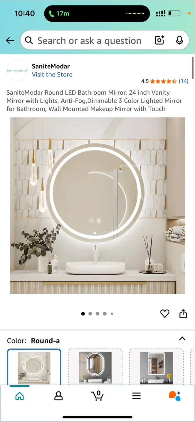 Round LED antifog Mirror - 24 inch image indicator(3)