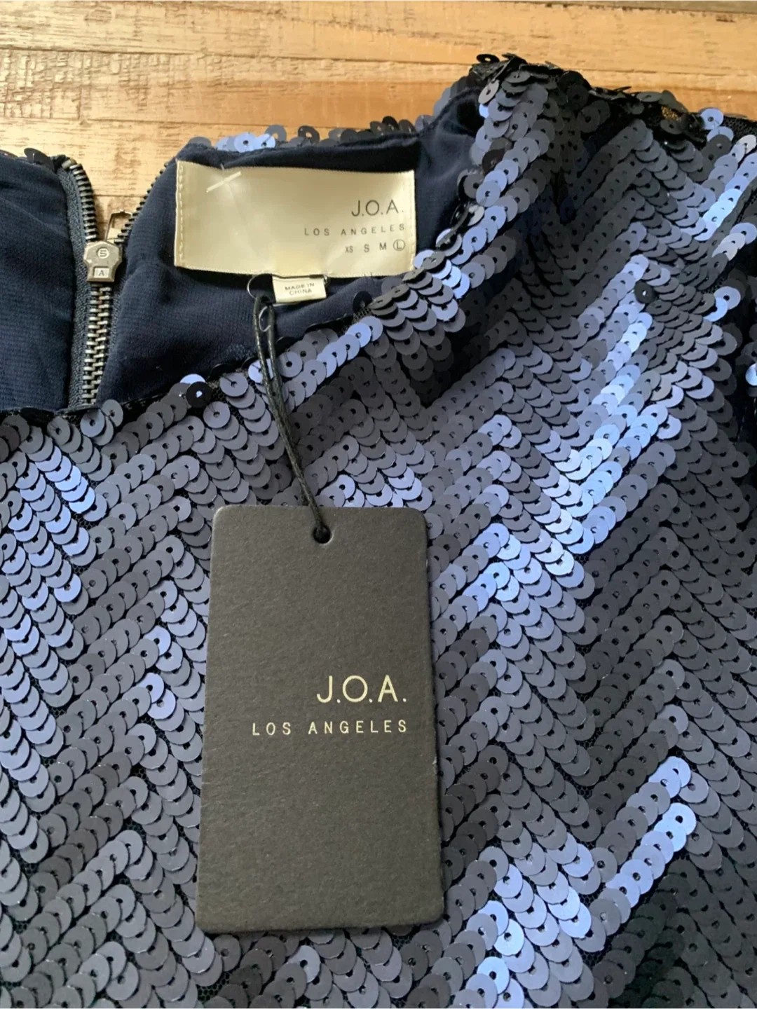 J.O.A. Los Angeles Sequin Top - Size L brand new with tags thumbnail