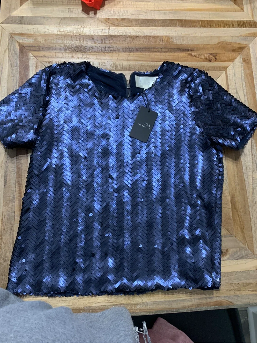 J.O.A. Los Angeles Sequin Top - Size L brand new with tags image indicator(2)