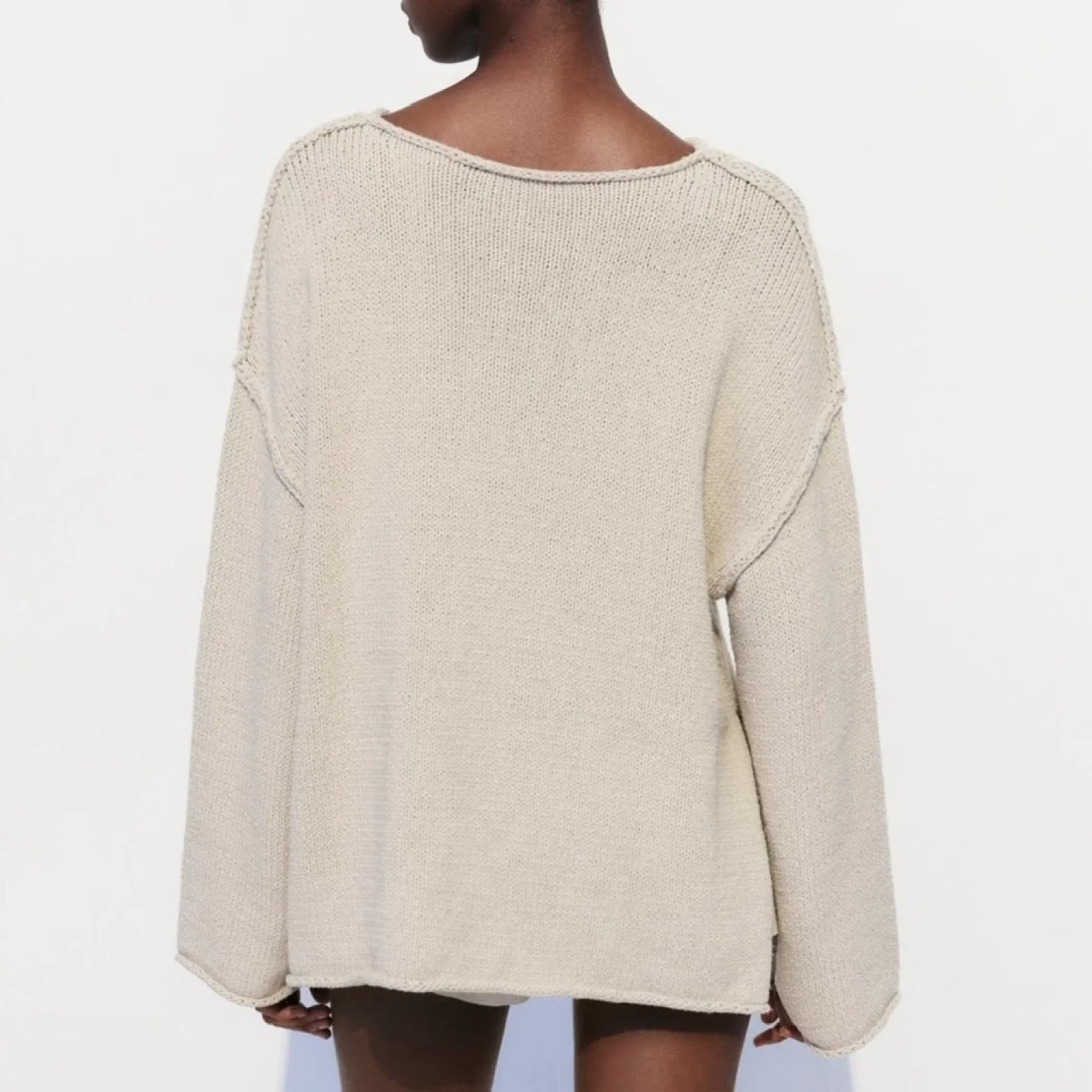 Zara Oversized Rolled Edge Sweater image indicator(2)