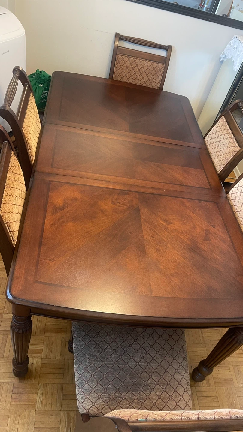 Wooden Dining Table with 6 Chairs - photo 2