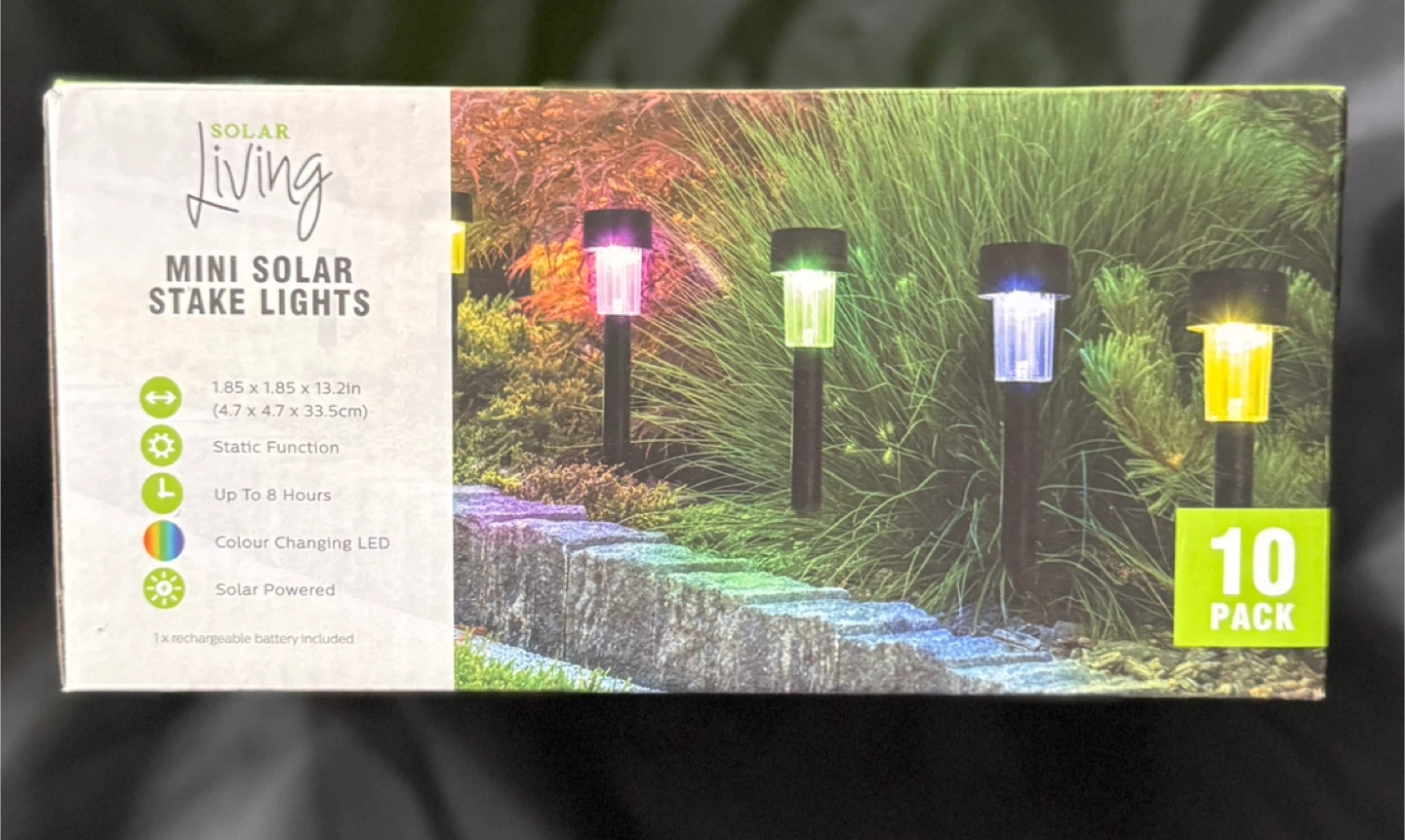 Solar Living Mini Solar Stake Lights - 10 Pack