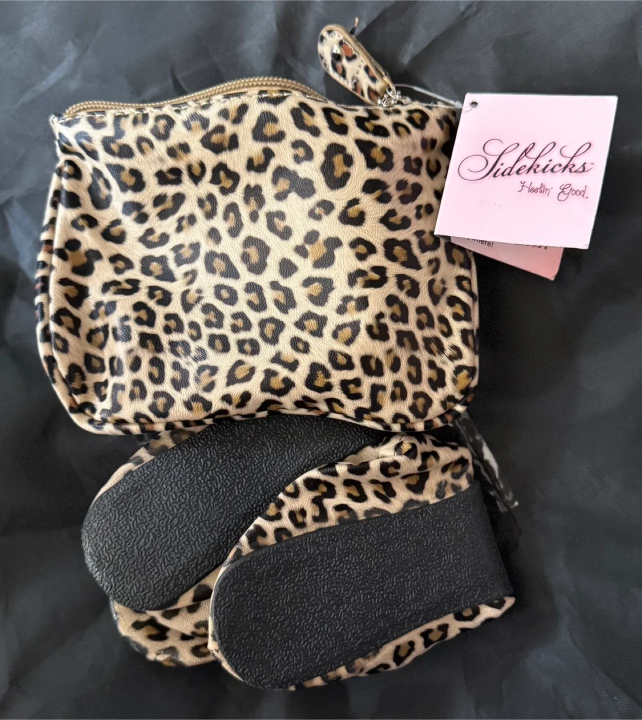 Sidekicks Foldable Flats with Pouch - Leopard Print image indicator(2)