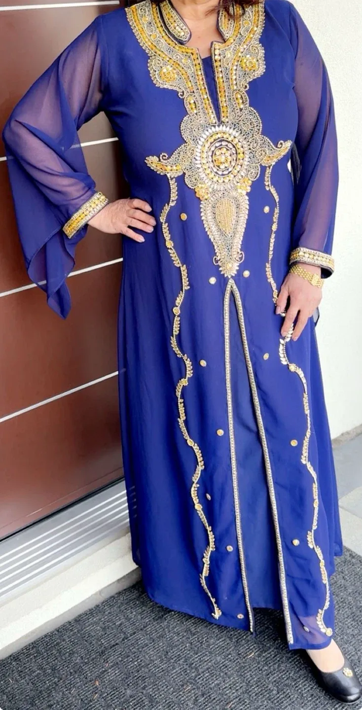 Blue Embellished Kaftan thumbnail