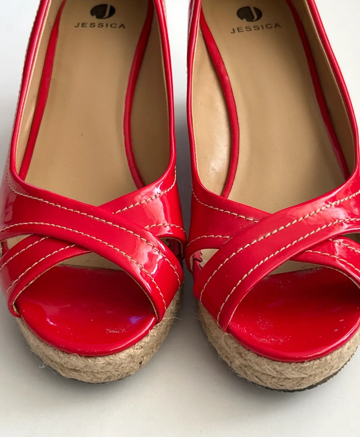 Jessica Red Espadrille Wedge Heels - Used image indicator(2)