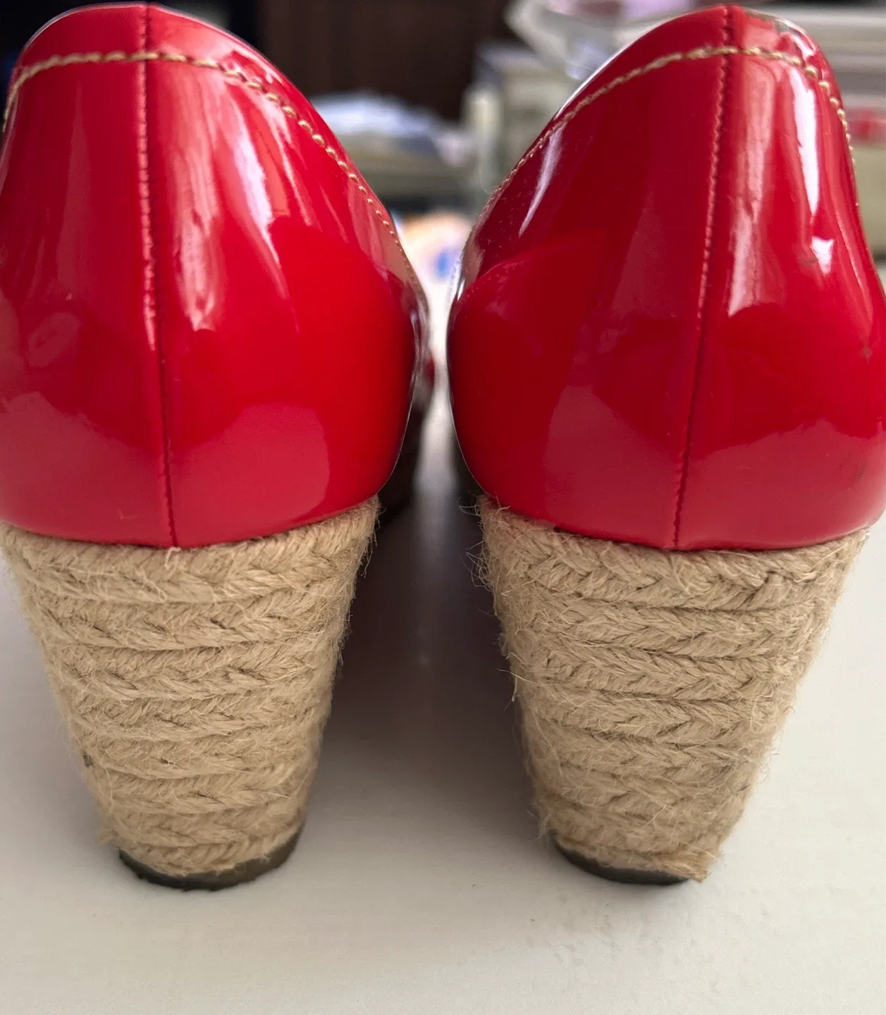 Jessica Red Espadrille Wedge Heels - Used image indicator(4)