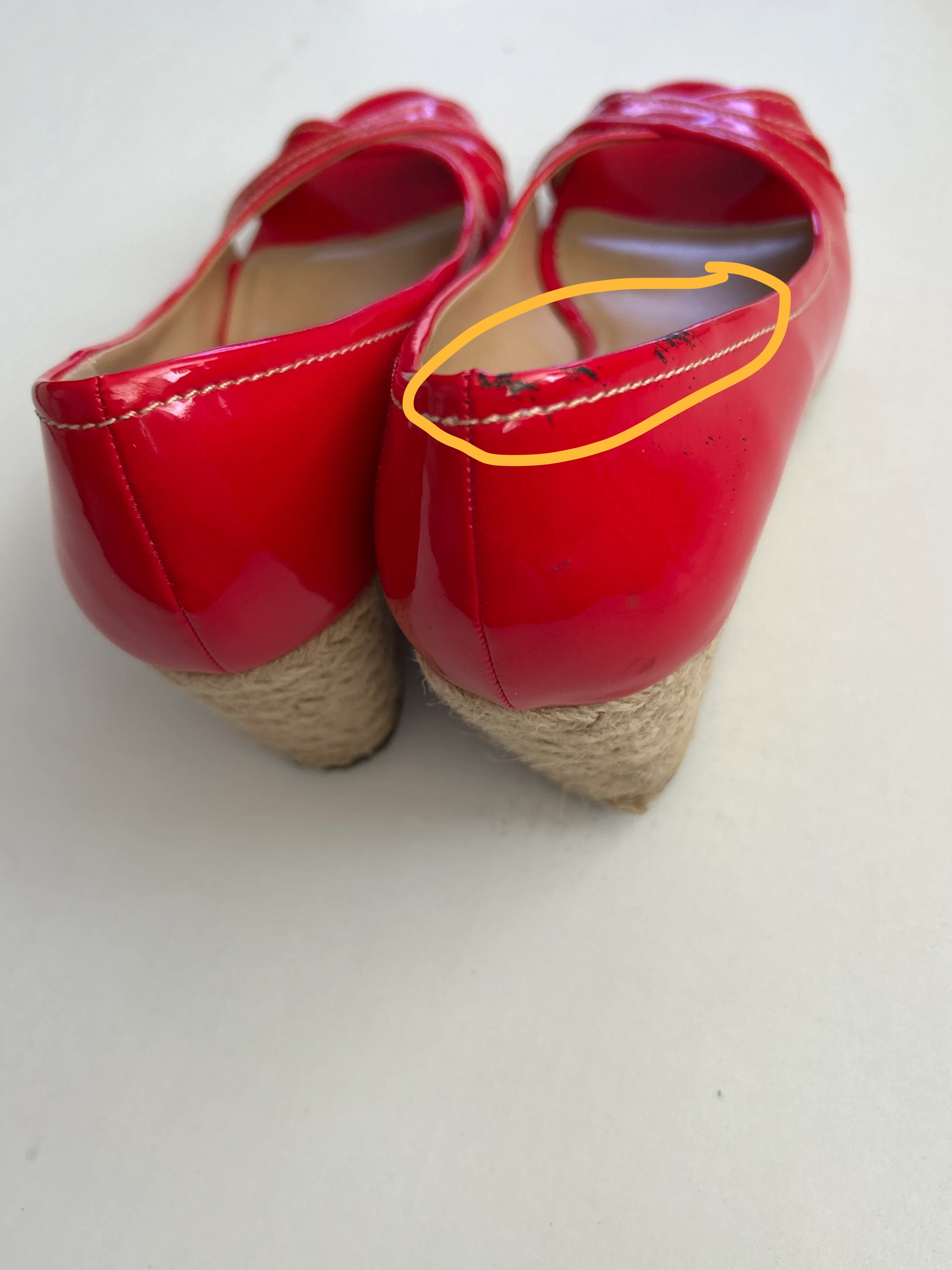 Jessica Red Espadrille Wedge Heels - Used image indicator(8)