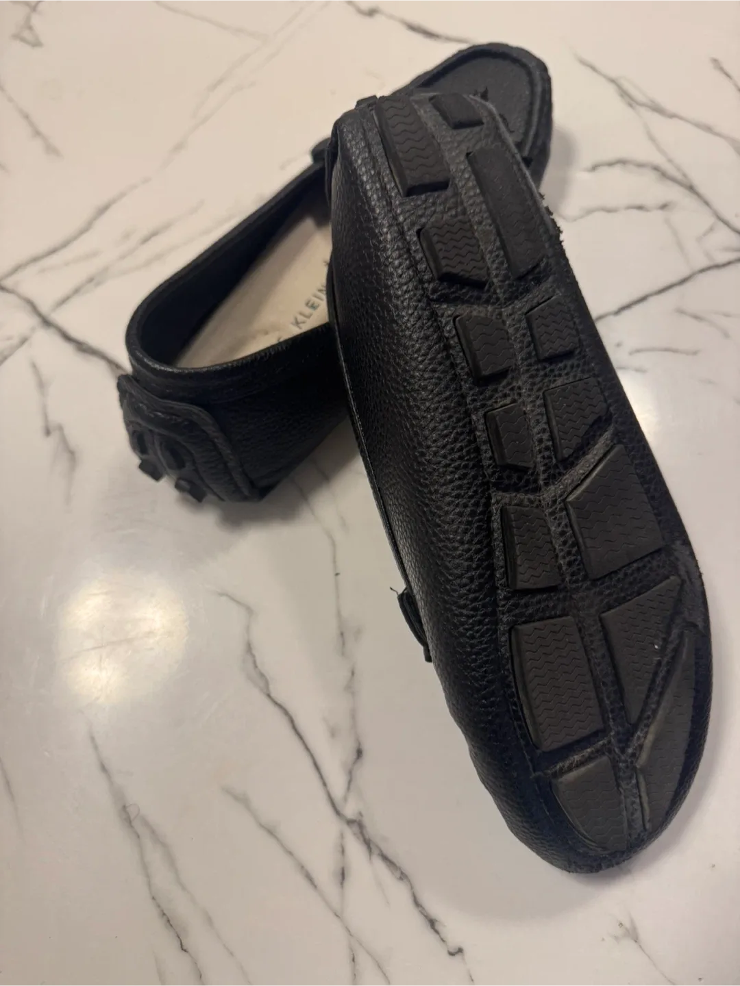 Anne Klein Black Leather Loafers Size 8 image indicator(3)
