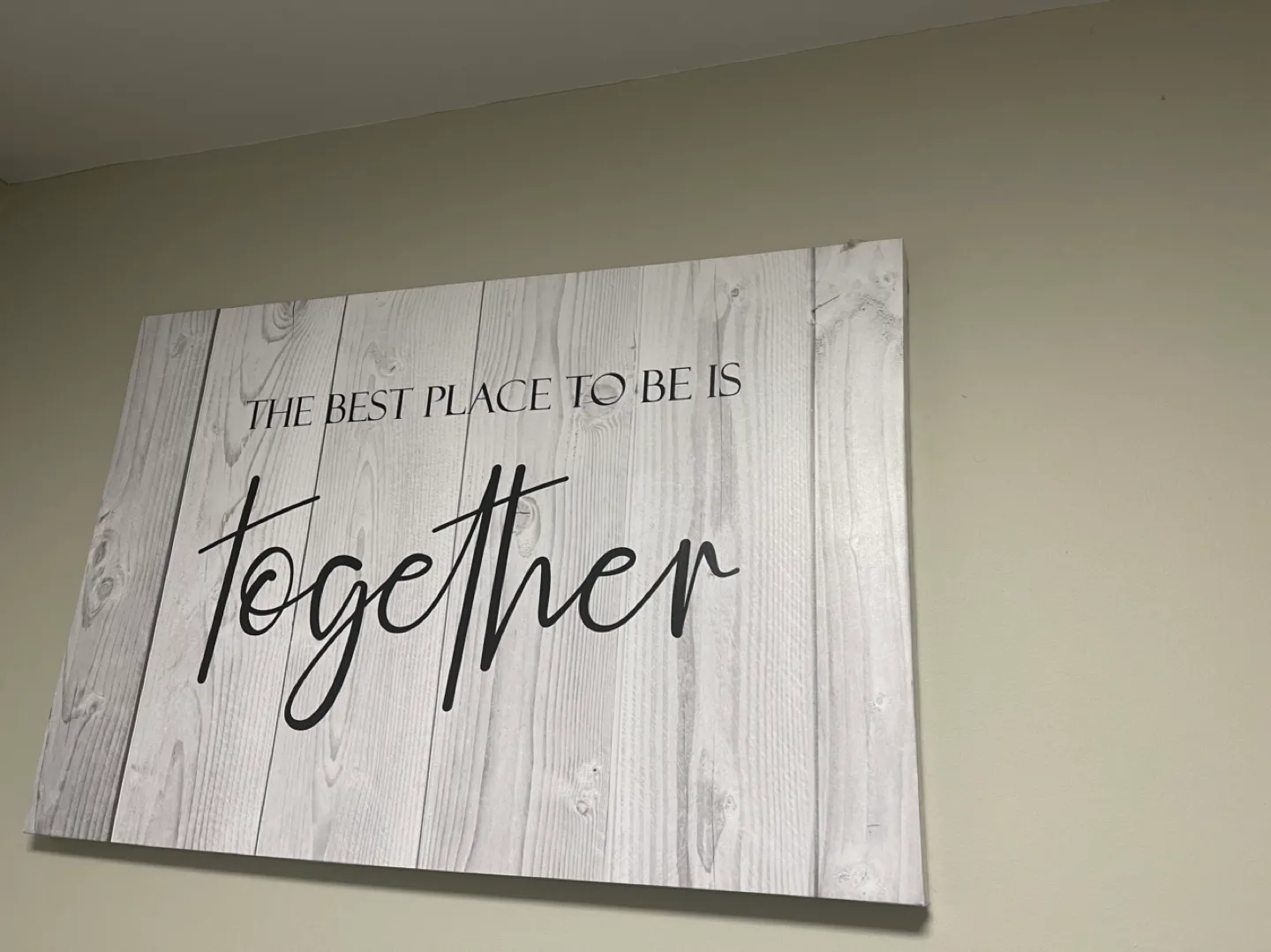 "The Best Place to Be is Together" Wall Art thumbnail