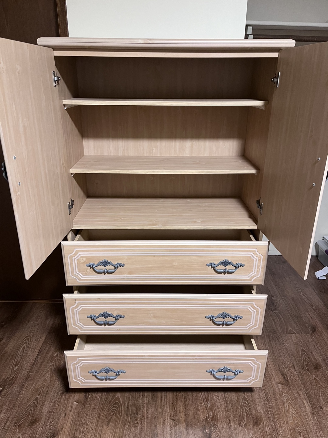 Wooden Armoire with Drawers