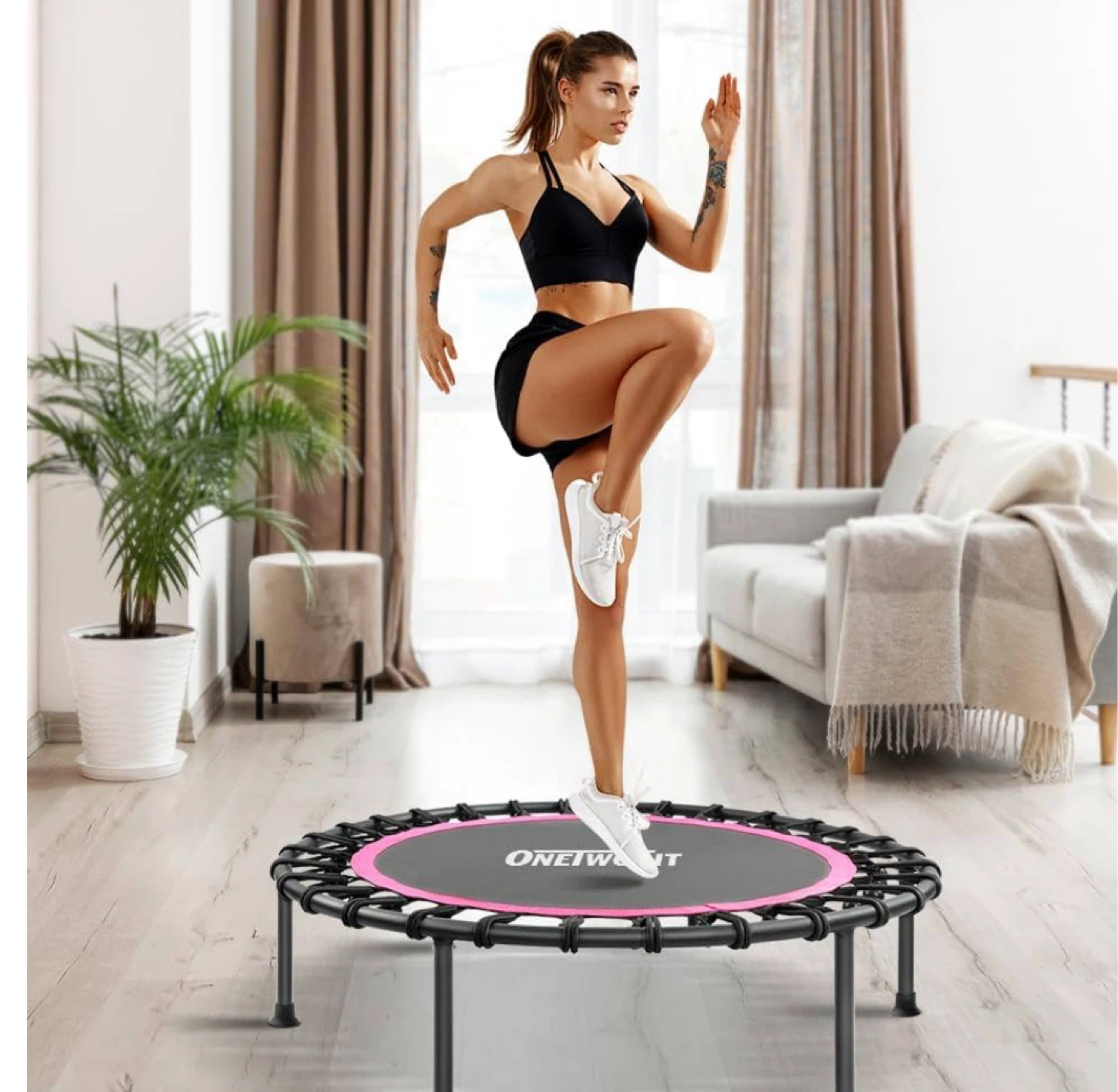 ONETWOFIT 42" Fitness Rebounder Trampoline