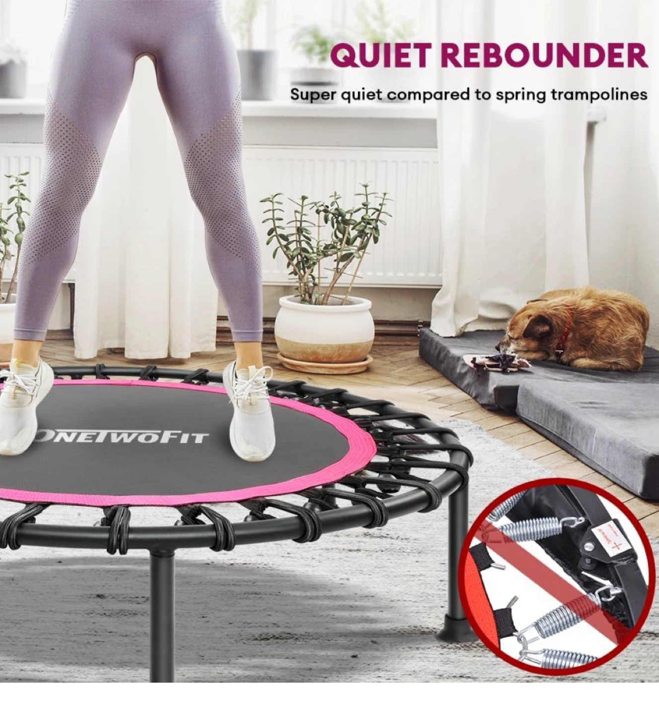 ONETWOFIT 42" Fitness Rebounder Trampoline - photo 5
