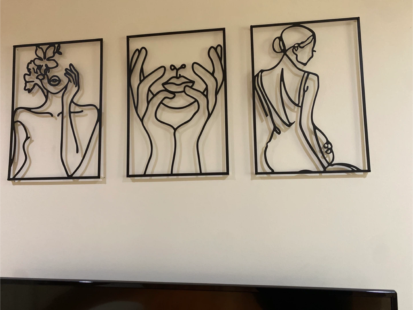 Set of 3 Metal Wall Art Decor