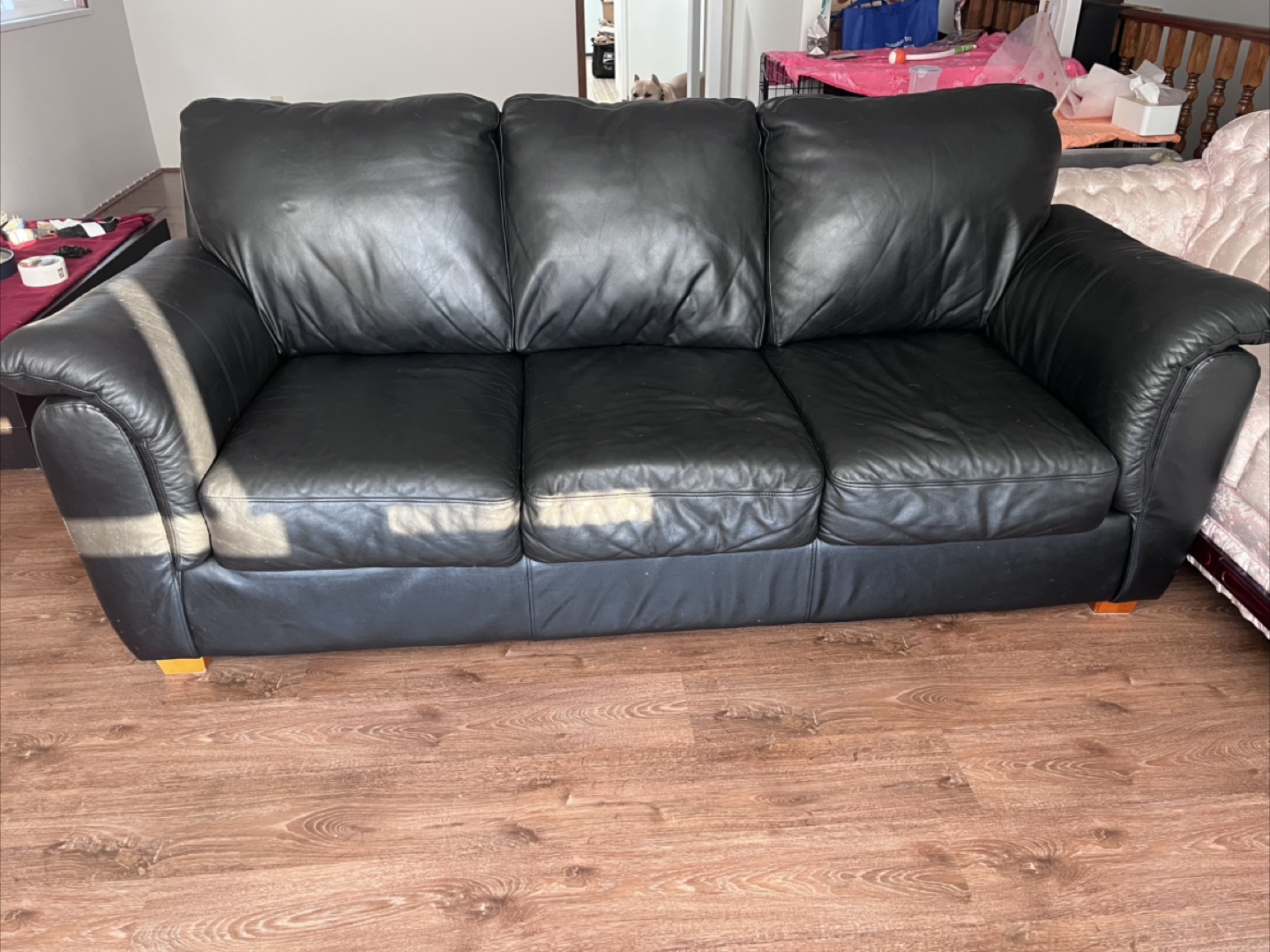 Black Leather Sofa