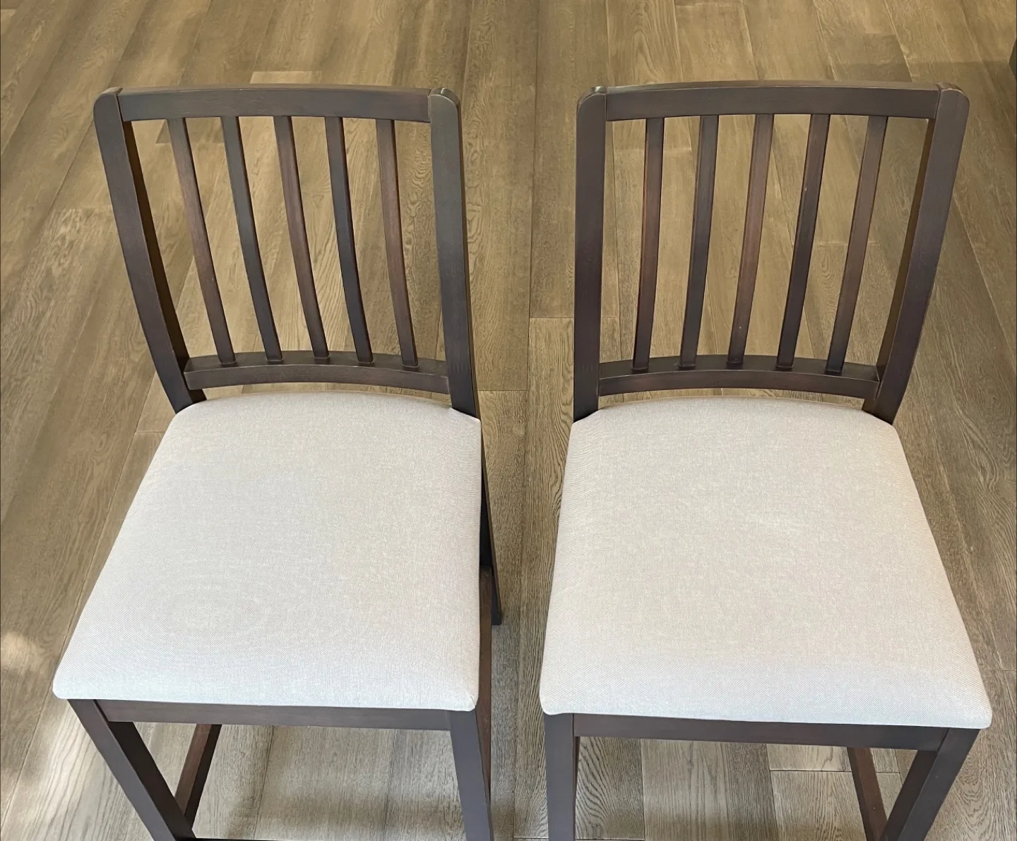 IKEA EKEDALEN Brown Chair with Light Grey Cushion thumbnail