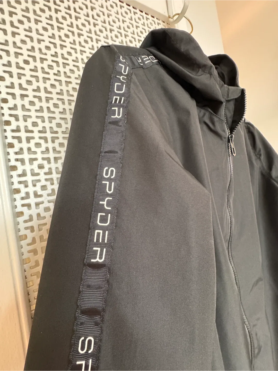 Spyder Black Hooded Jacket - Size L thumbnail