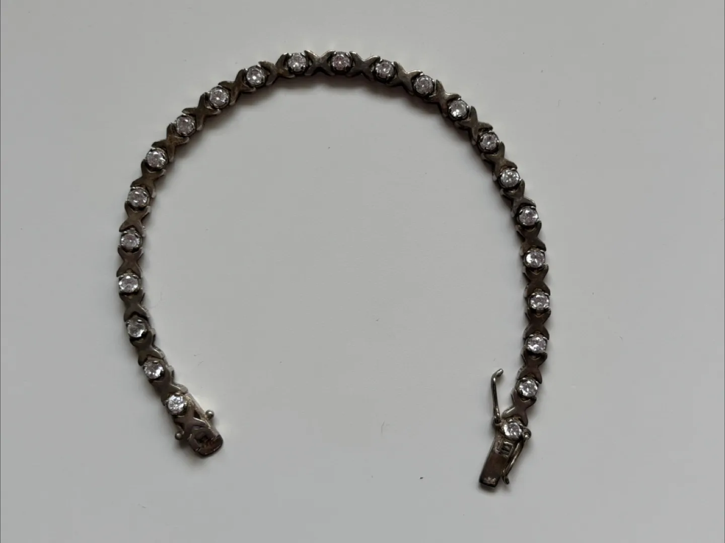 Sterling Silver 7.25" Cubic Zirconia Bracelet image indicator(8)