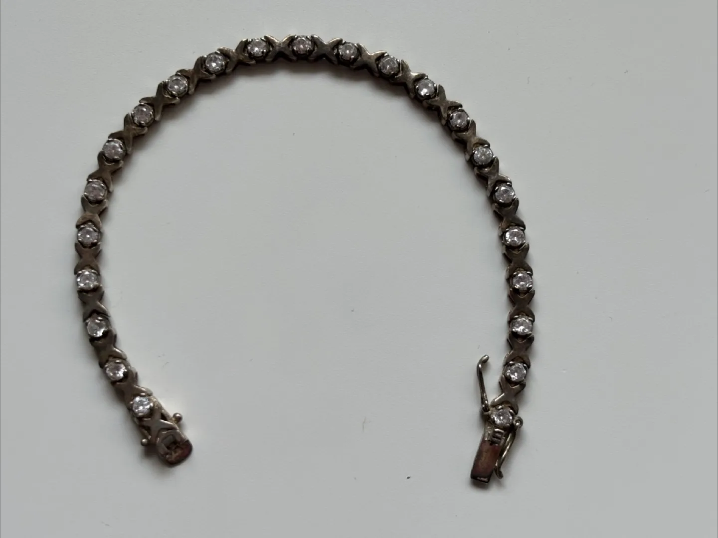 Sterling Silver 7.25" Cubic Zirconia Bracelet image indicator(9)