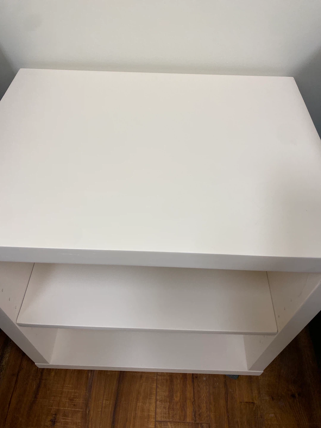 White Shelf Unit with Wheels - photo 2