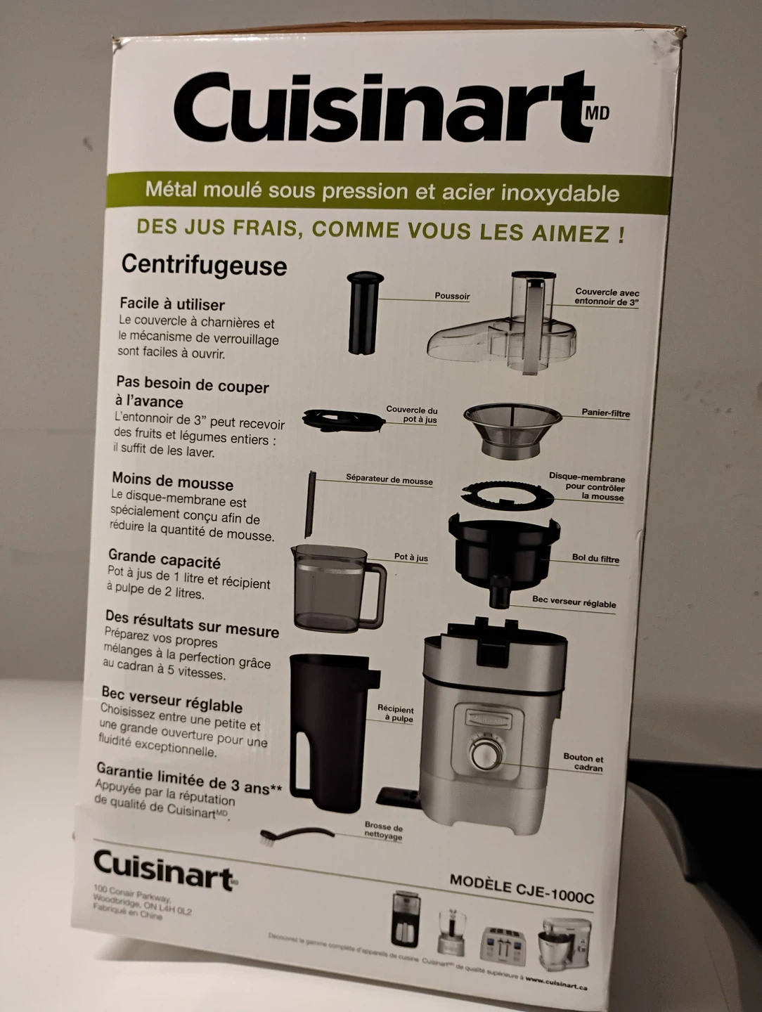 Cuisinart CJE-1000C Die-Cast Juice Extractor - photo 3
