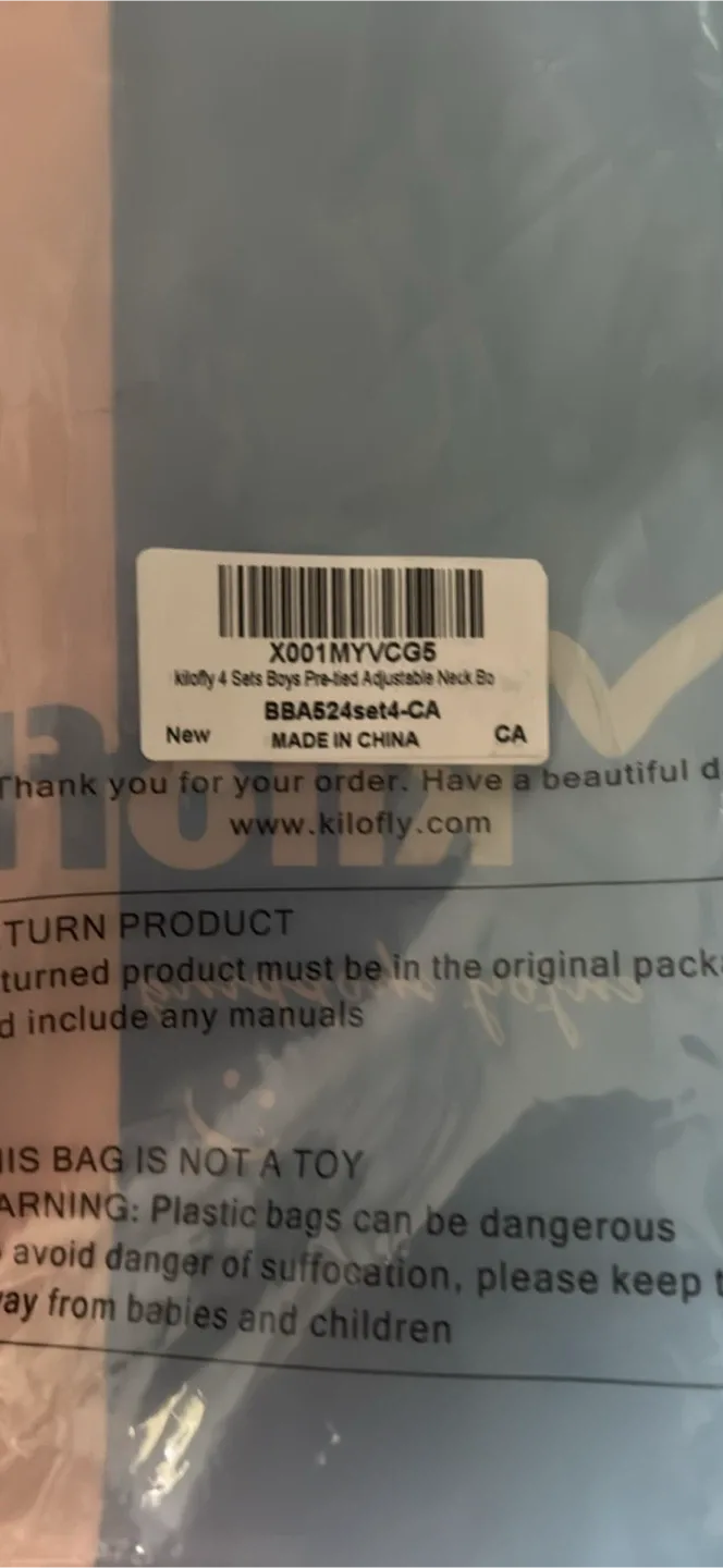 New kilofly 4 Sets Boys Pre-tied Bow Ties & Suspenders image indicator(3)