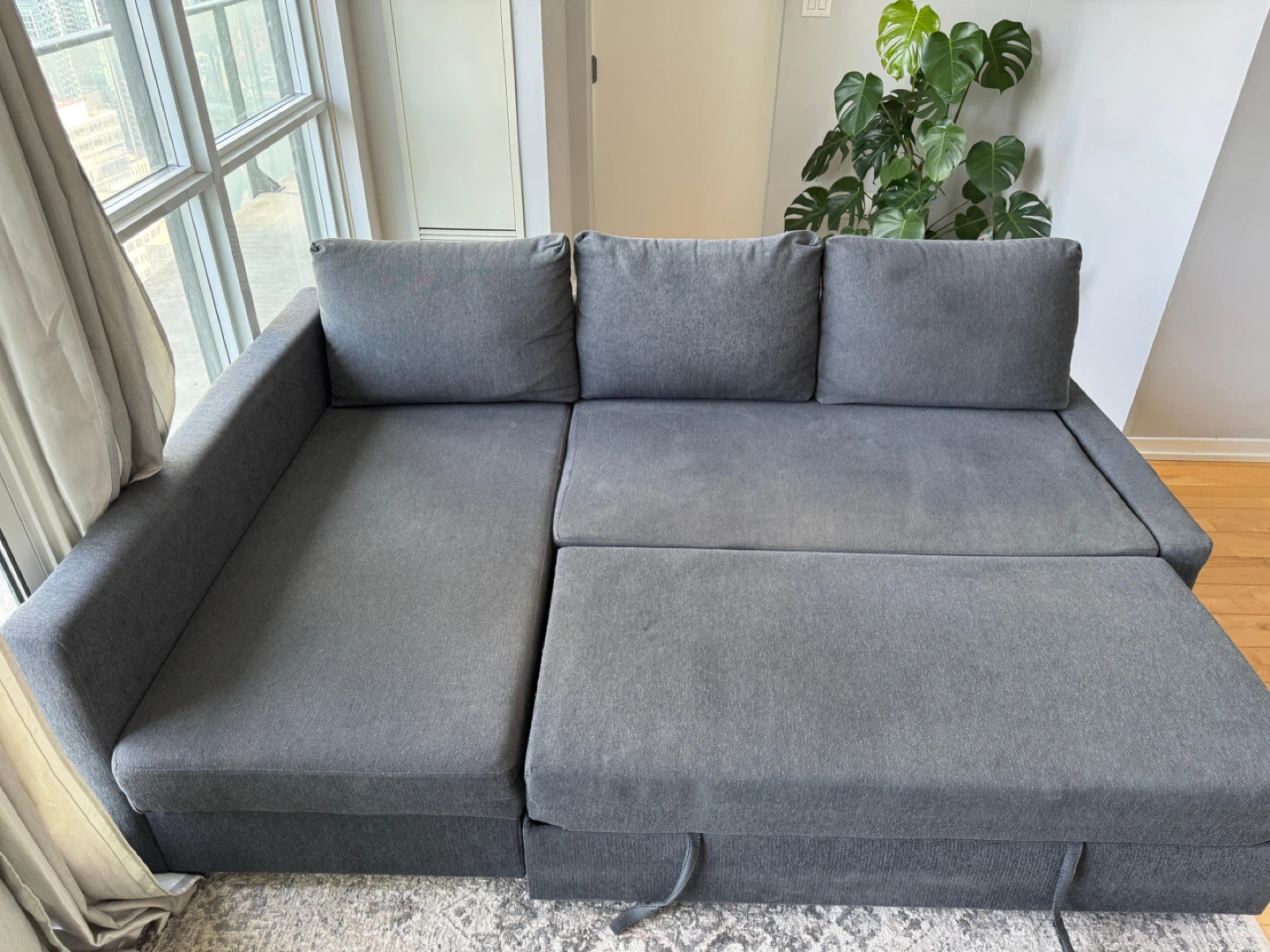 IKEA FRIHETEN Grey Sectional Sofa with Pull-Out Bed - photo 5