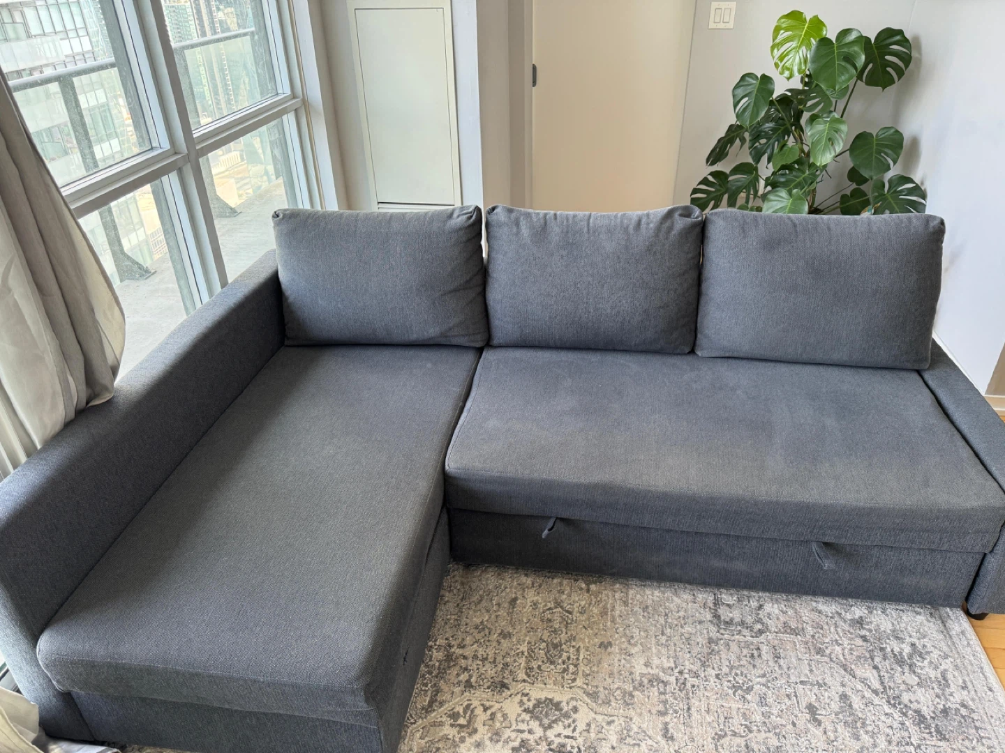 IKEA FRIHETEN Grey Sectional Sofa with Pull-Out Bed - photo 4