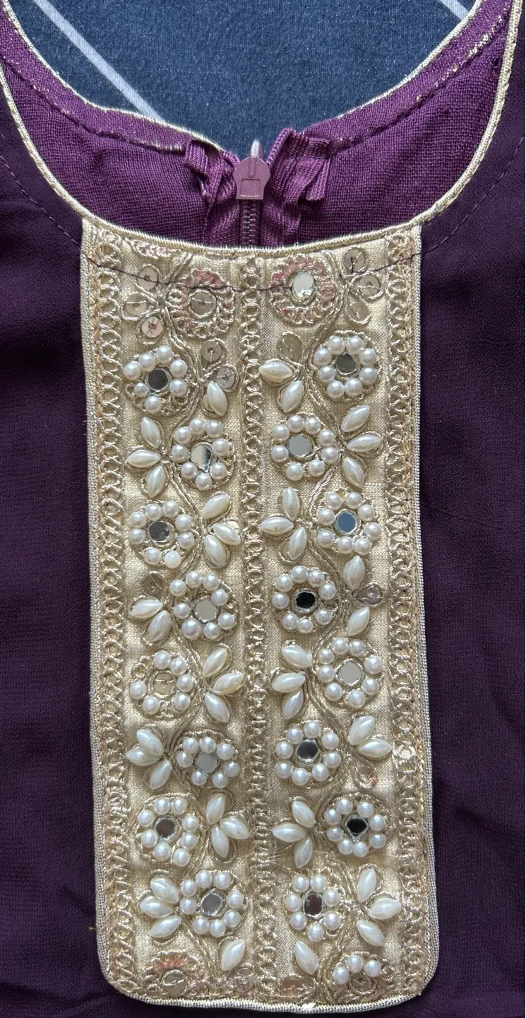 Girls' Purple Salwar Kameez image indicator(4)