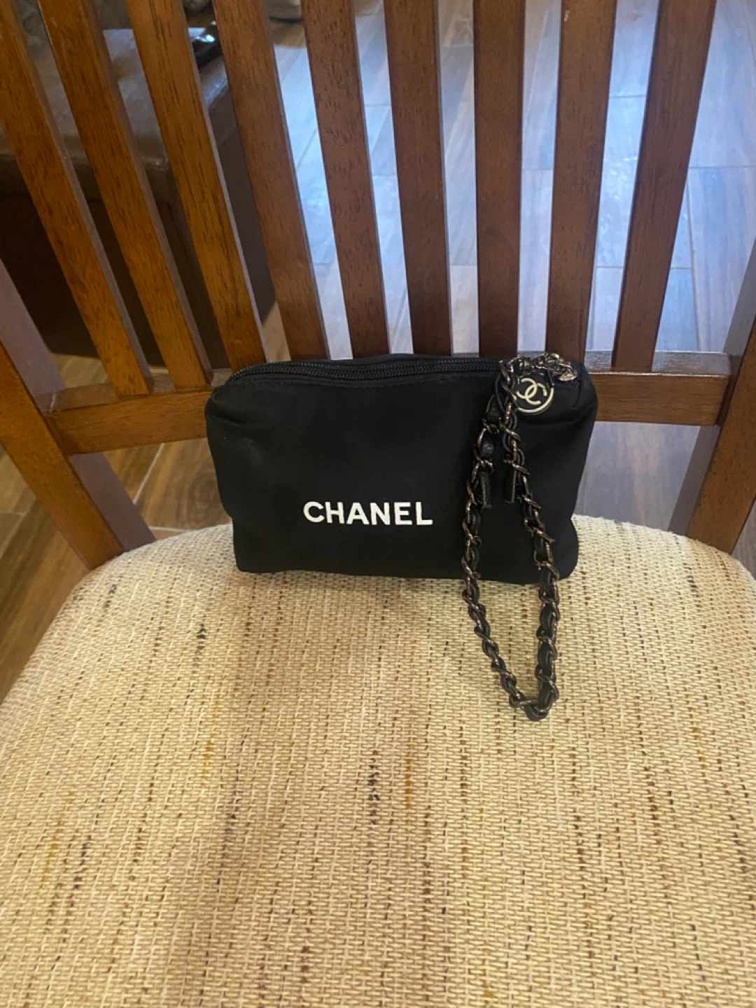 Chanel Black Cosmetic Pouch - photo 2