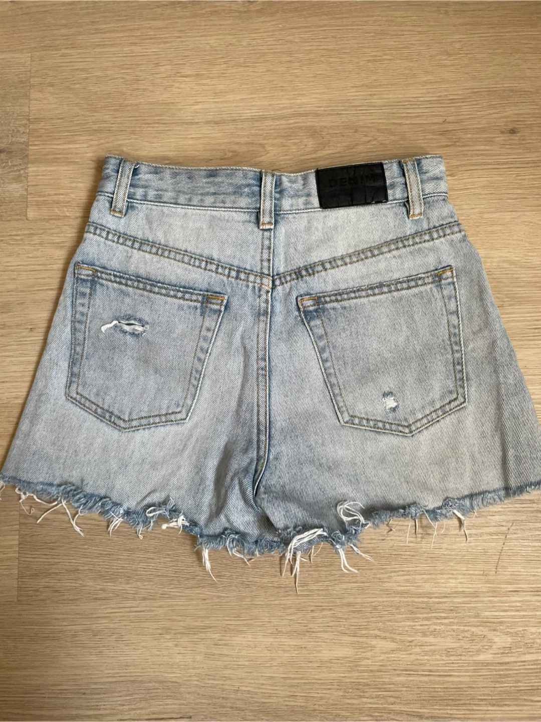 Distressed Denim Shorts - S - photo 4