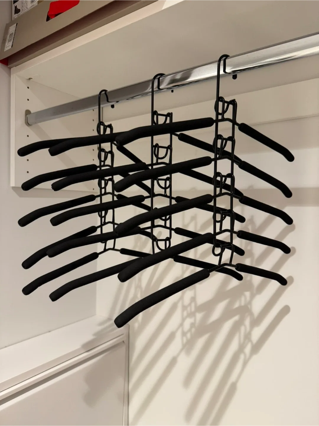 3 Black Space Saving Hangers thumbnail