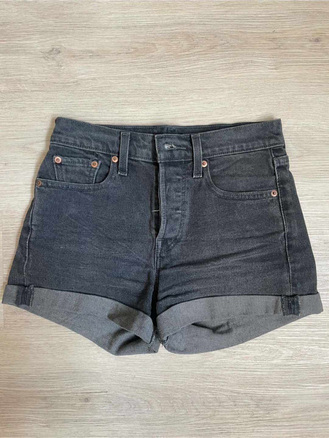 Levi's Black Denim Shorts - size 25