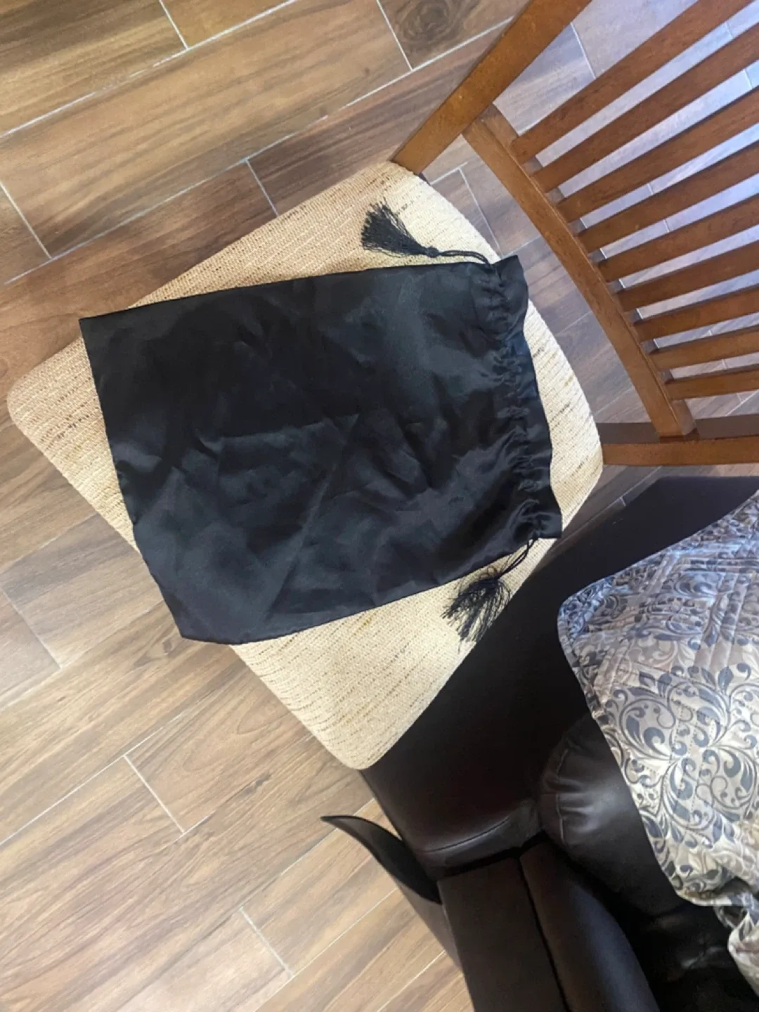 Black Drawstring Bag image indicator(3)