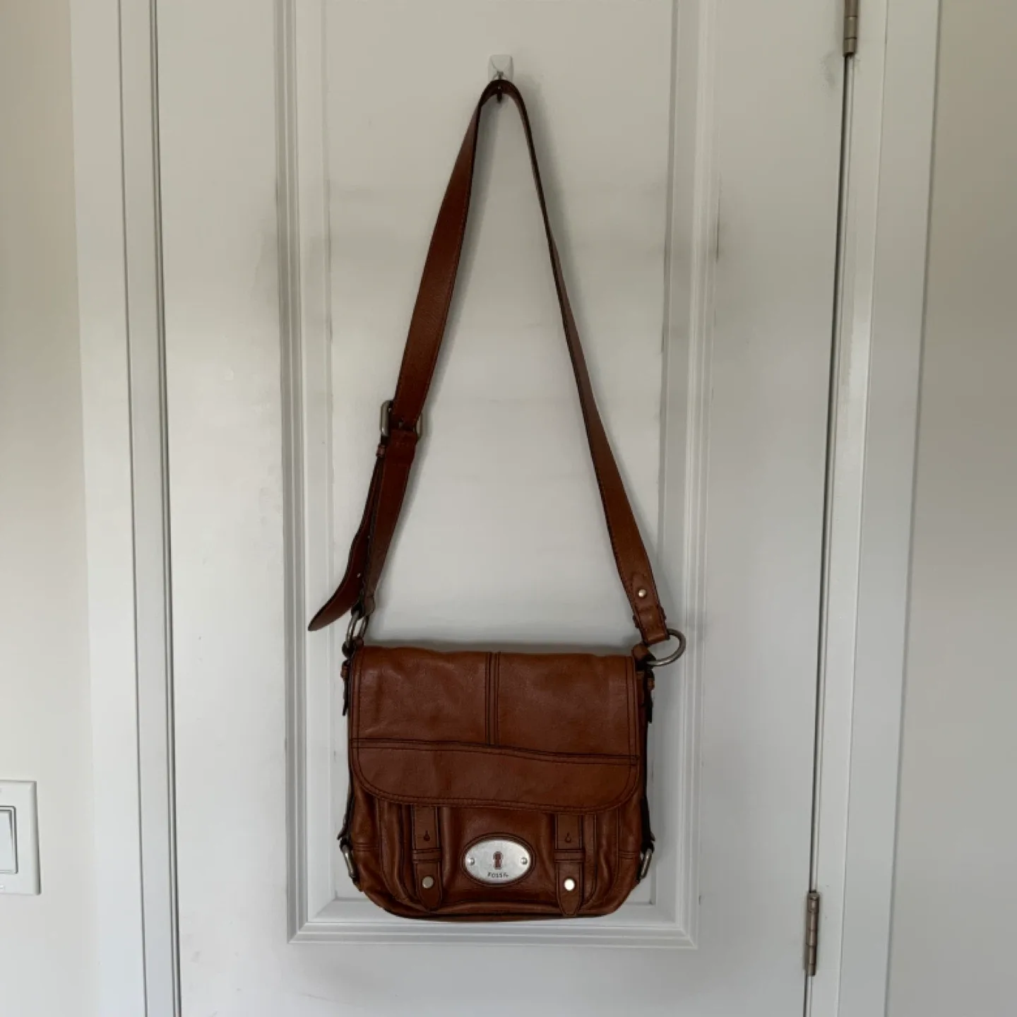 Fossil Brown Leather Crossbody Bag thumbnail