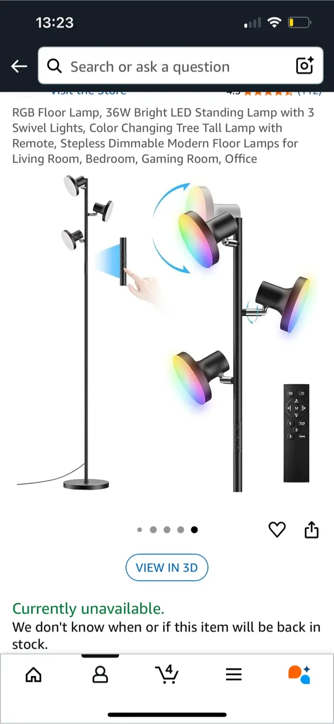 Sibrille RGB Floor Lamp - Like New! image indicator(2)