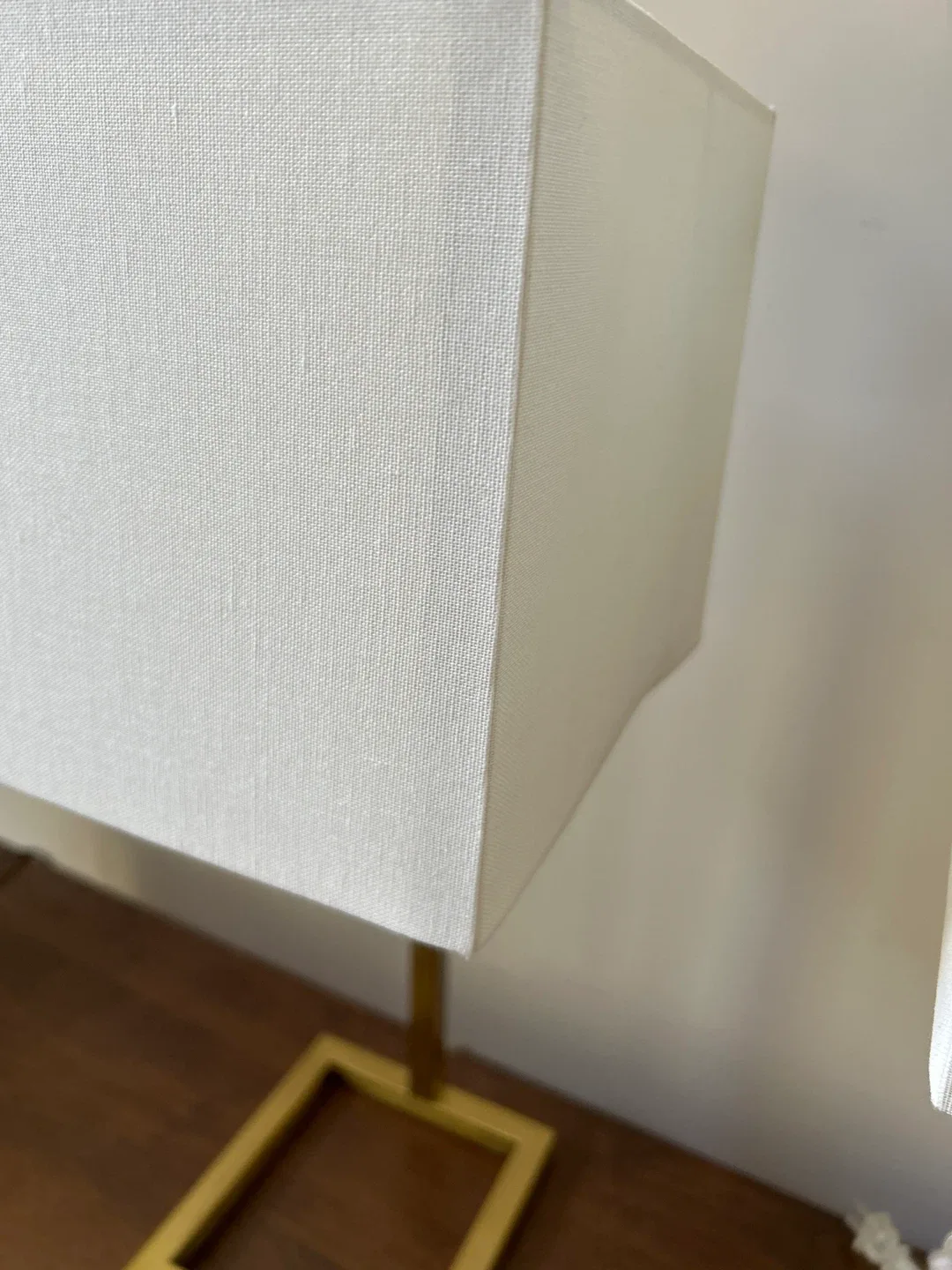 Pair of Gold & White Modern Lamps image indicator(3)