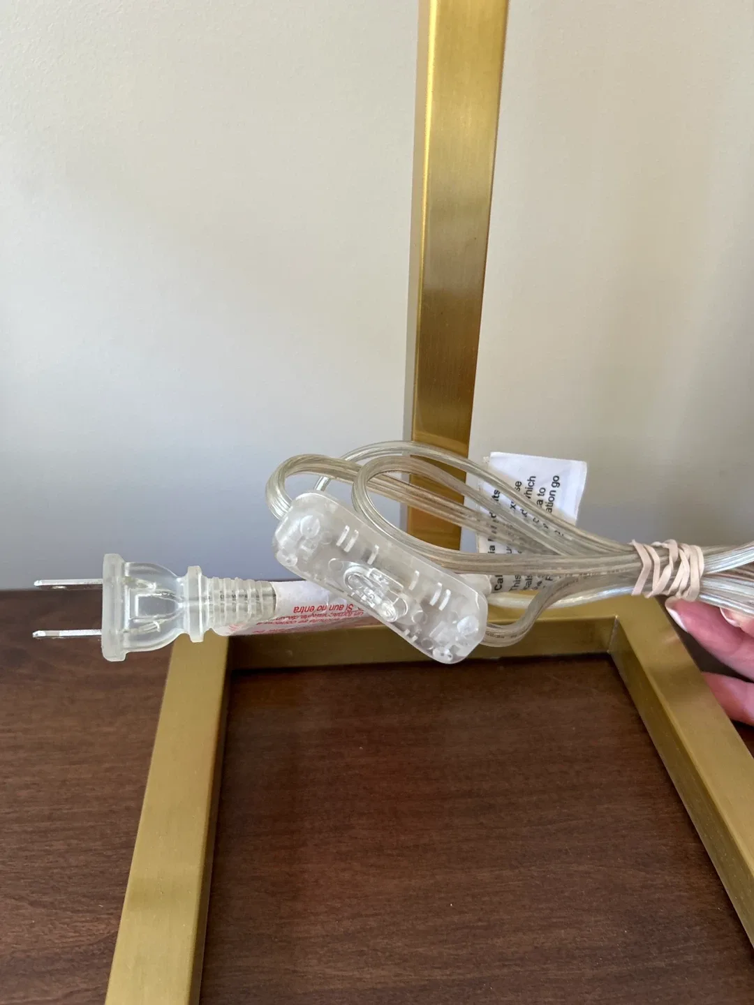 Pair of Gold & White Modern Lamps image indicator(2)