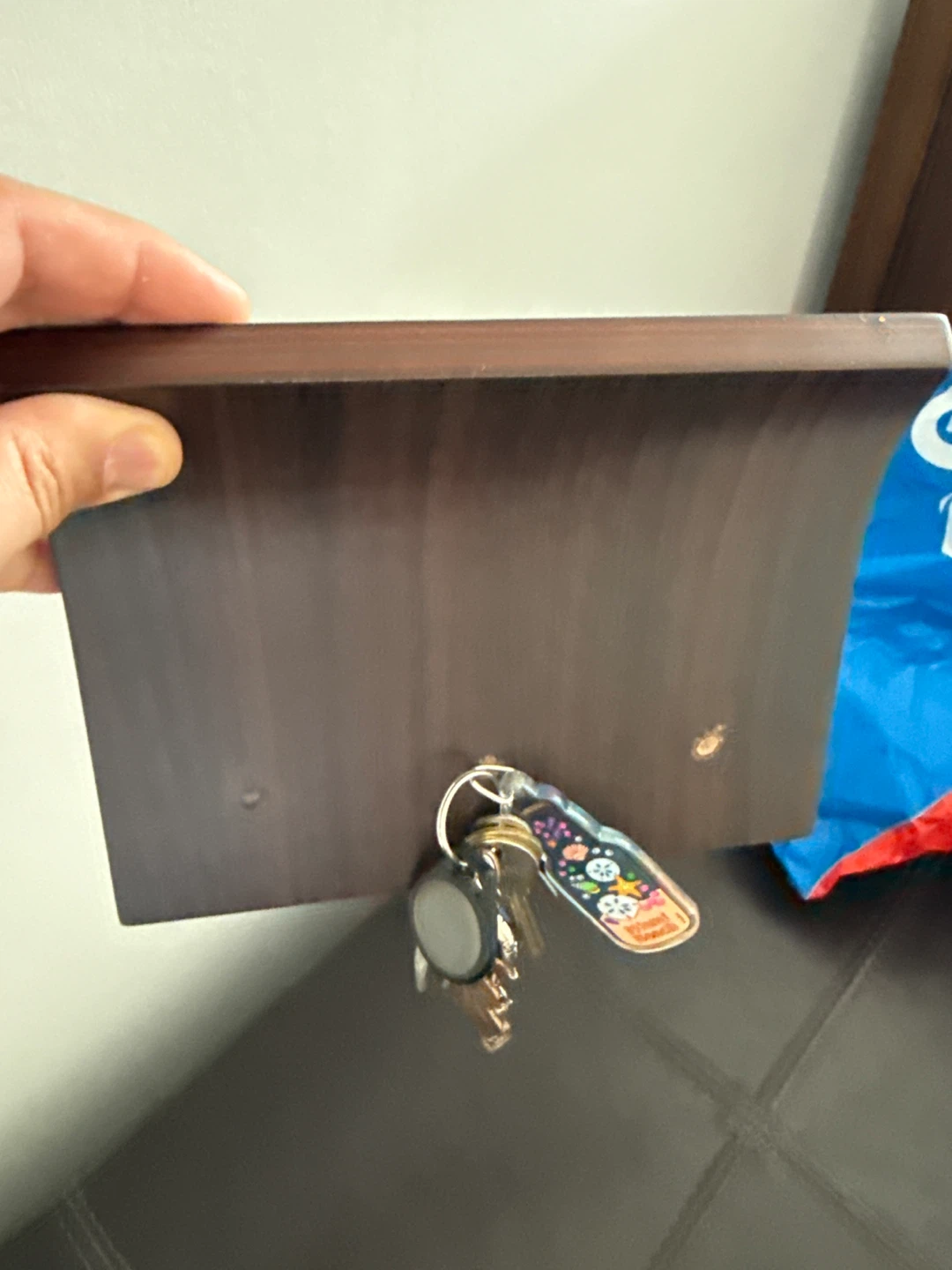 Brown Wooden Key Holder ( magnetic)