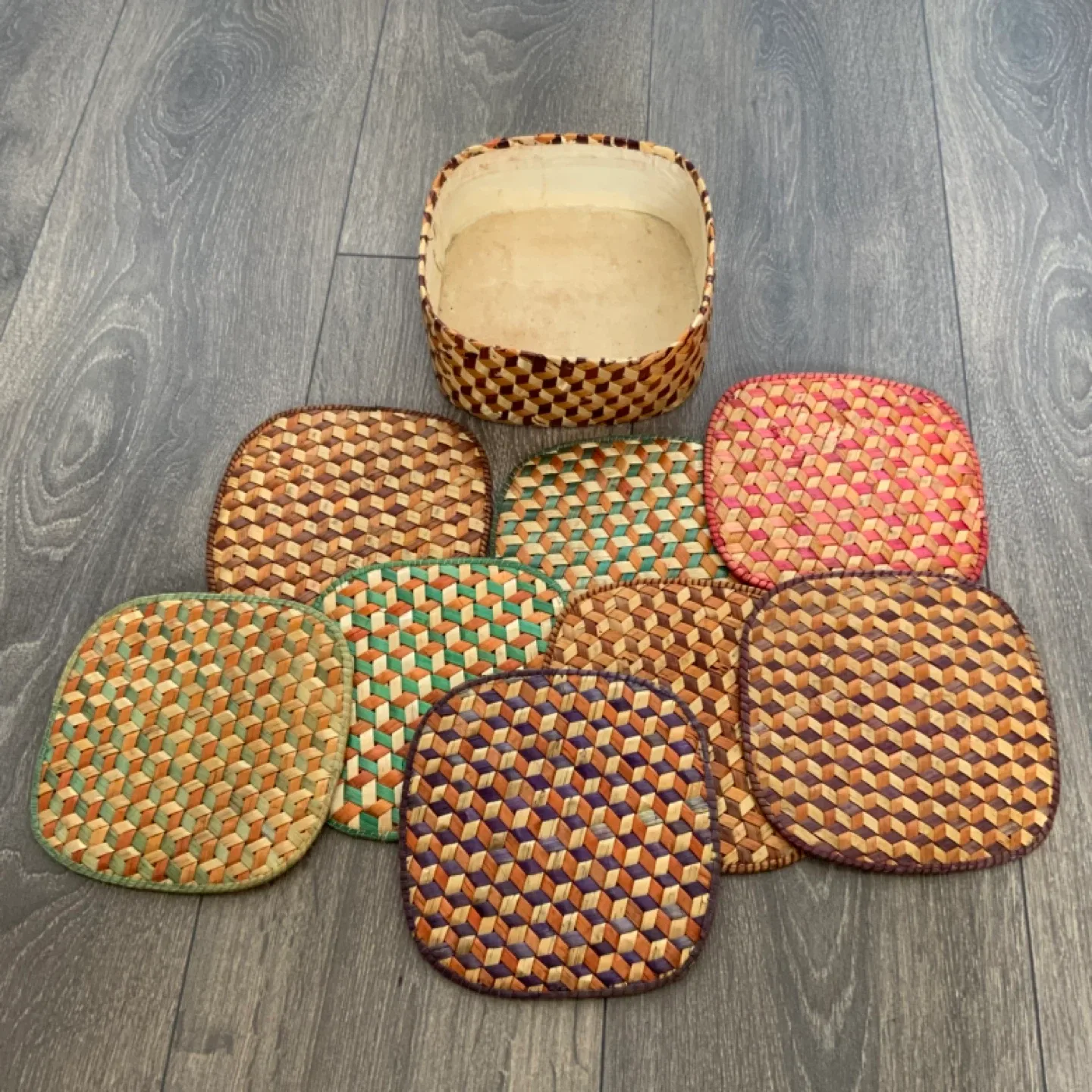 Woven Basket and Coaster Set thumbnail