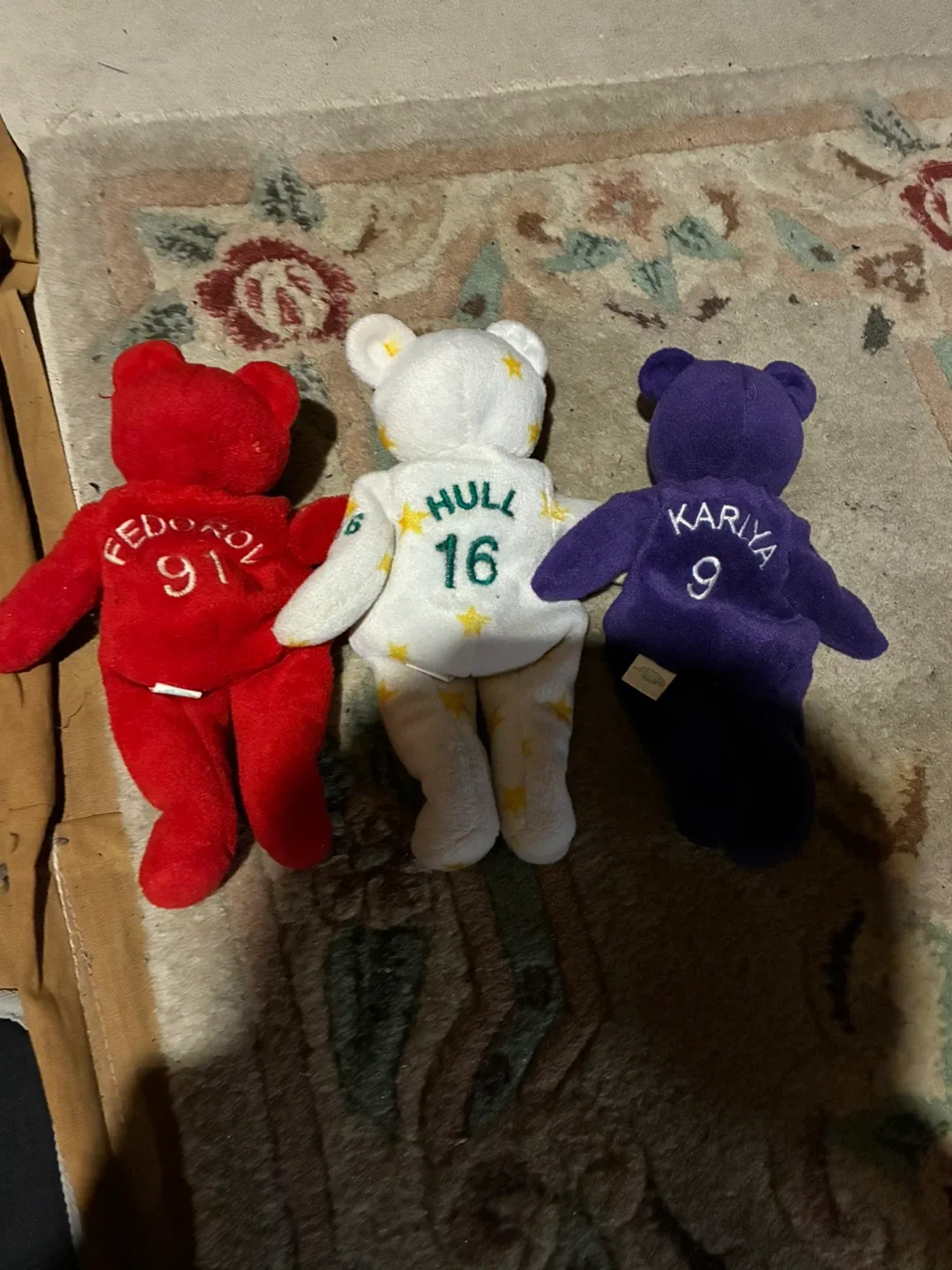 Three Beanie Baby NHL bears - Federov, Hull and Karyla image indicator(4)