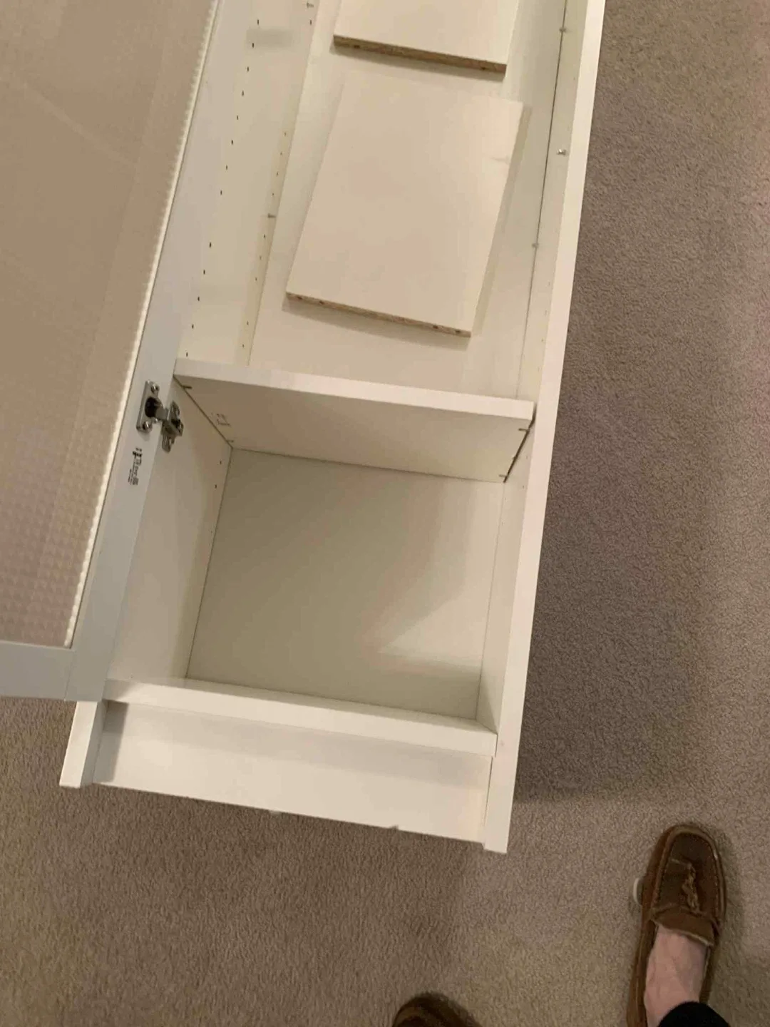 IKEA Tall White Wall Cabinet with Glass Door image indicator(8)