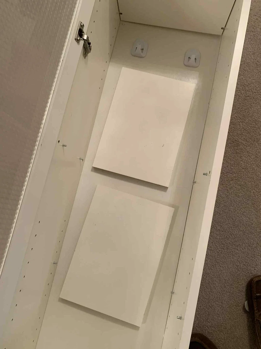 IKEA Tall White Wall Cabinet with Glass Door image indicator(4)