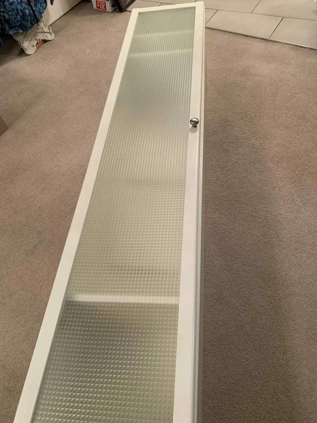 IKEA Tall White Wall Cabinet with Glass Door thumbnail