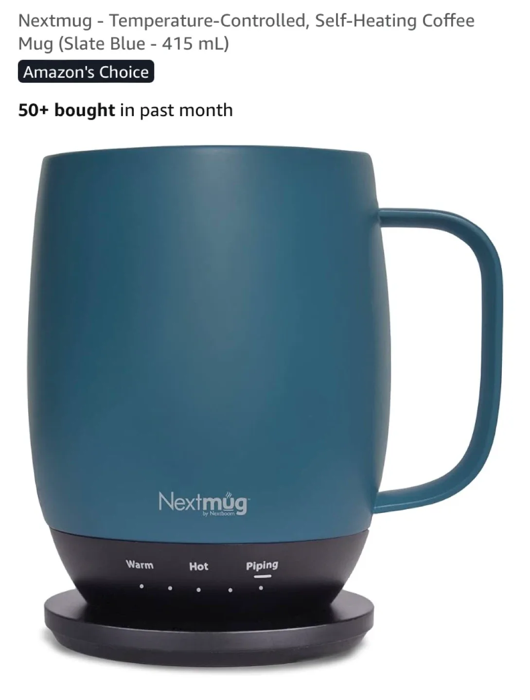 New Nextmug Temperature-Controlled Self-Heating Coffee Mug 415ml thumbnail