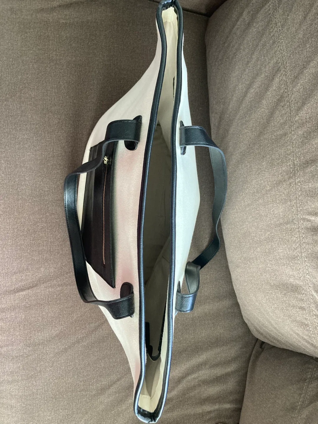 Roots Beige & Black Tote Bag image indicator(2)