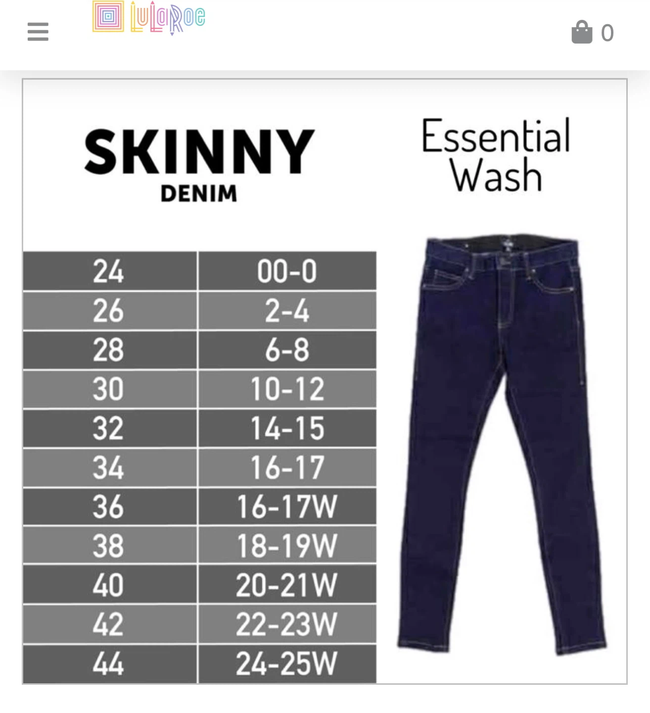LuLaRoe Skinny Denim Jeans - Size 38 - photo 3